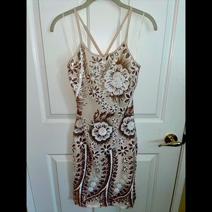 NWT sequin nude dress